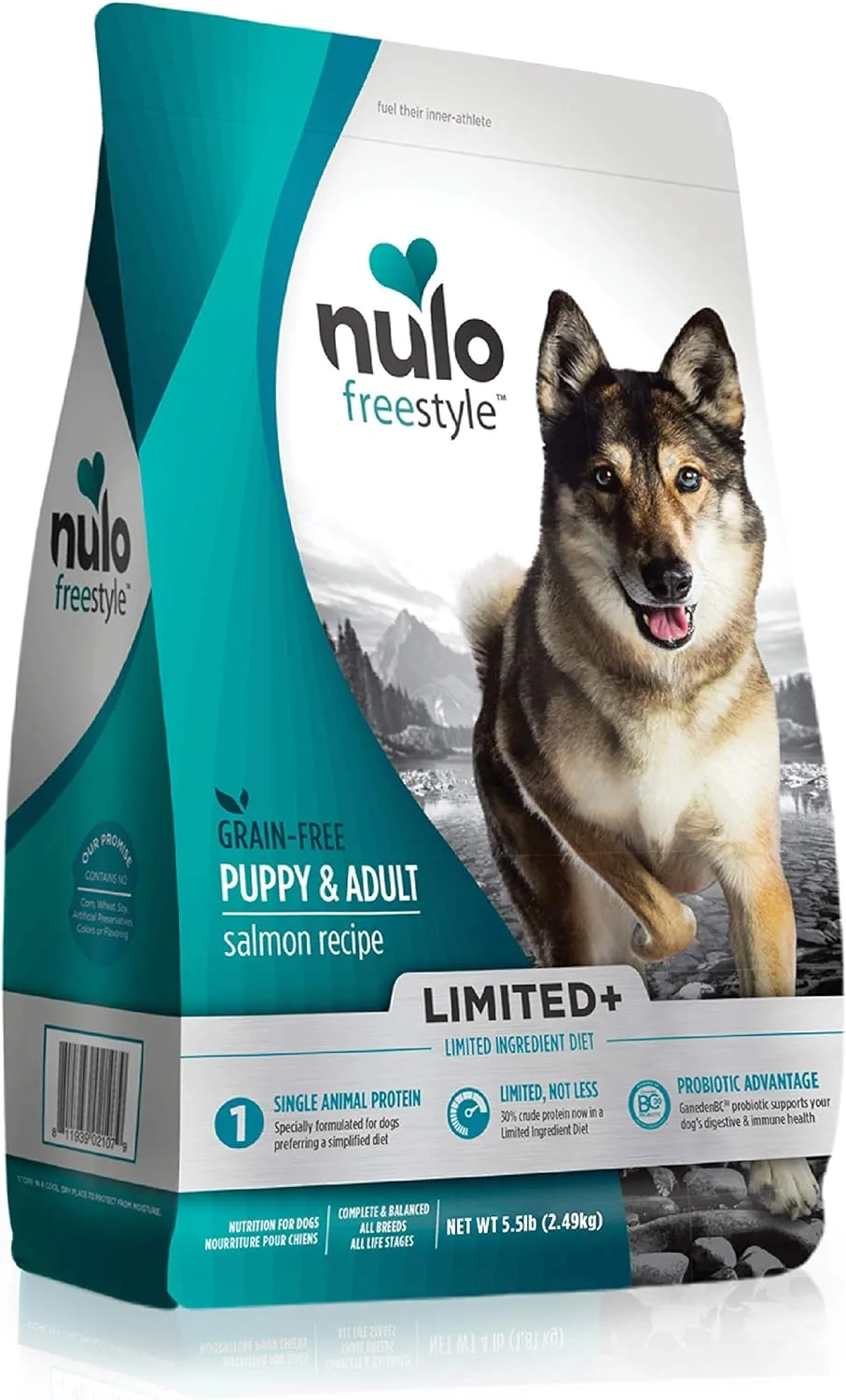 Nulo Freestyle All Breed Dog Food, Premium Allergy Friendly Adult & Puppy Grain-Free Dry Kibble Dog Food, Single Animal Protein with BC30 Probiotic for Healthy Digestive Support 5.5 Pound (Pack of 1)