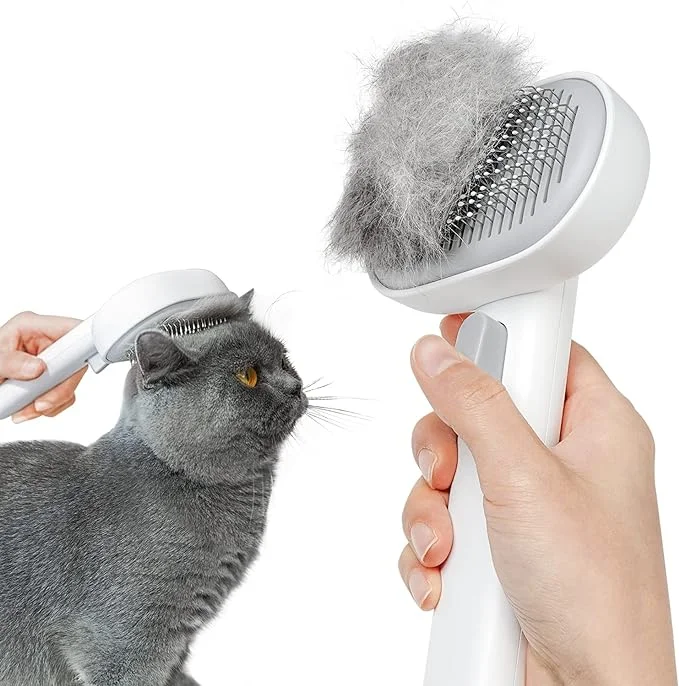 aumuca Cat Brush with Release Button