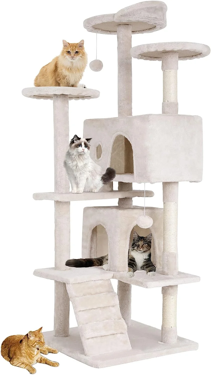 Exploring the BestPet 54in Multi-Level Cat Tree Tower