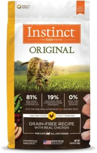 Instinct Original Grain Free Recipe with Real Chicken Natural Dry Cat Food, 5 lb. Bag