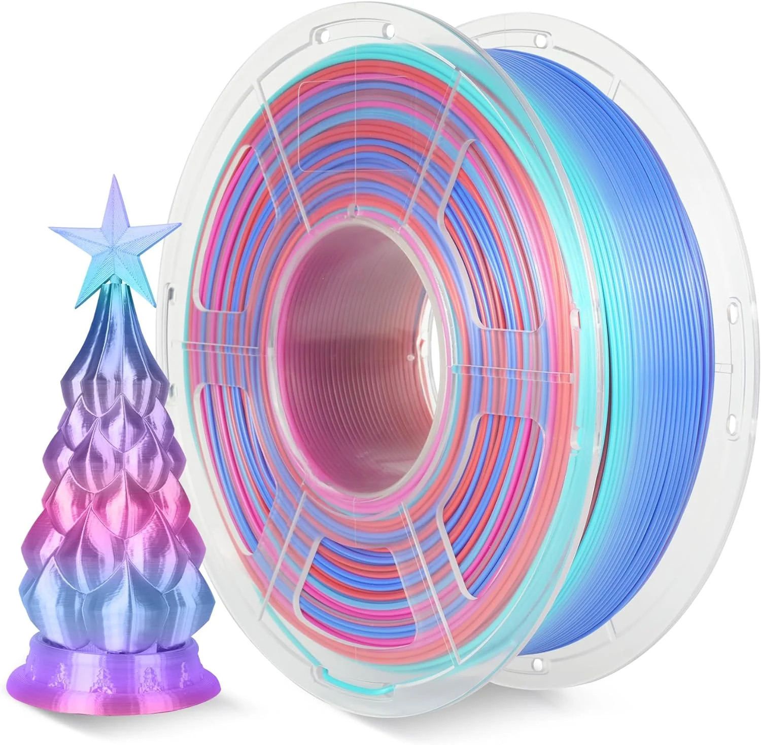 SUNLU Silk Rainbow Filament PLA