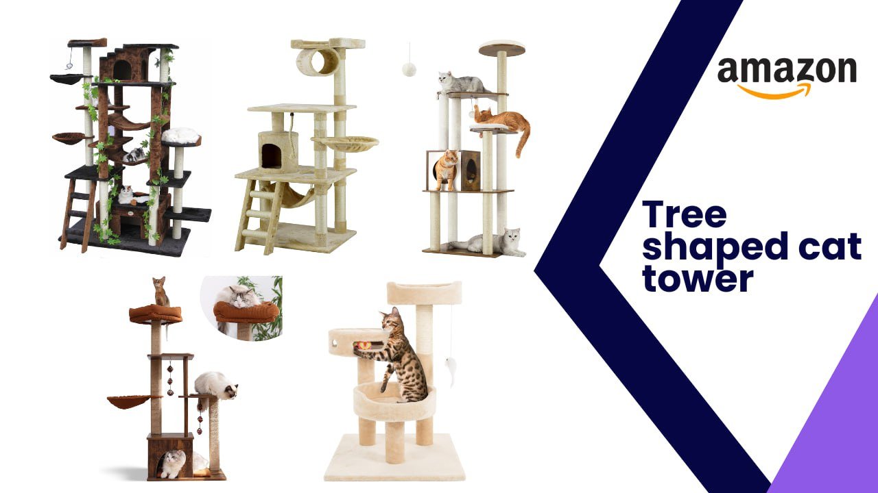 Tree shaped cat tower