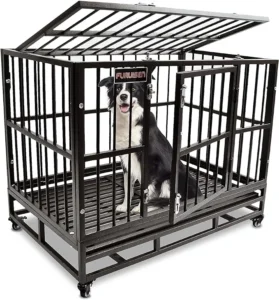 37 Inch Indestructible Dog Crate Heavy Duty Dog Kennel