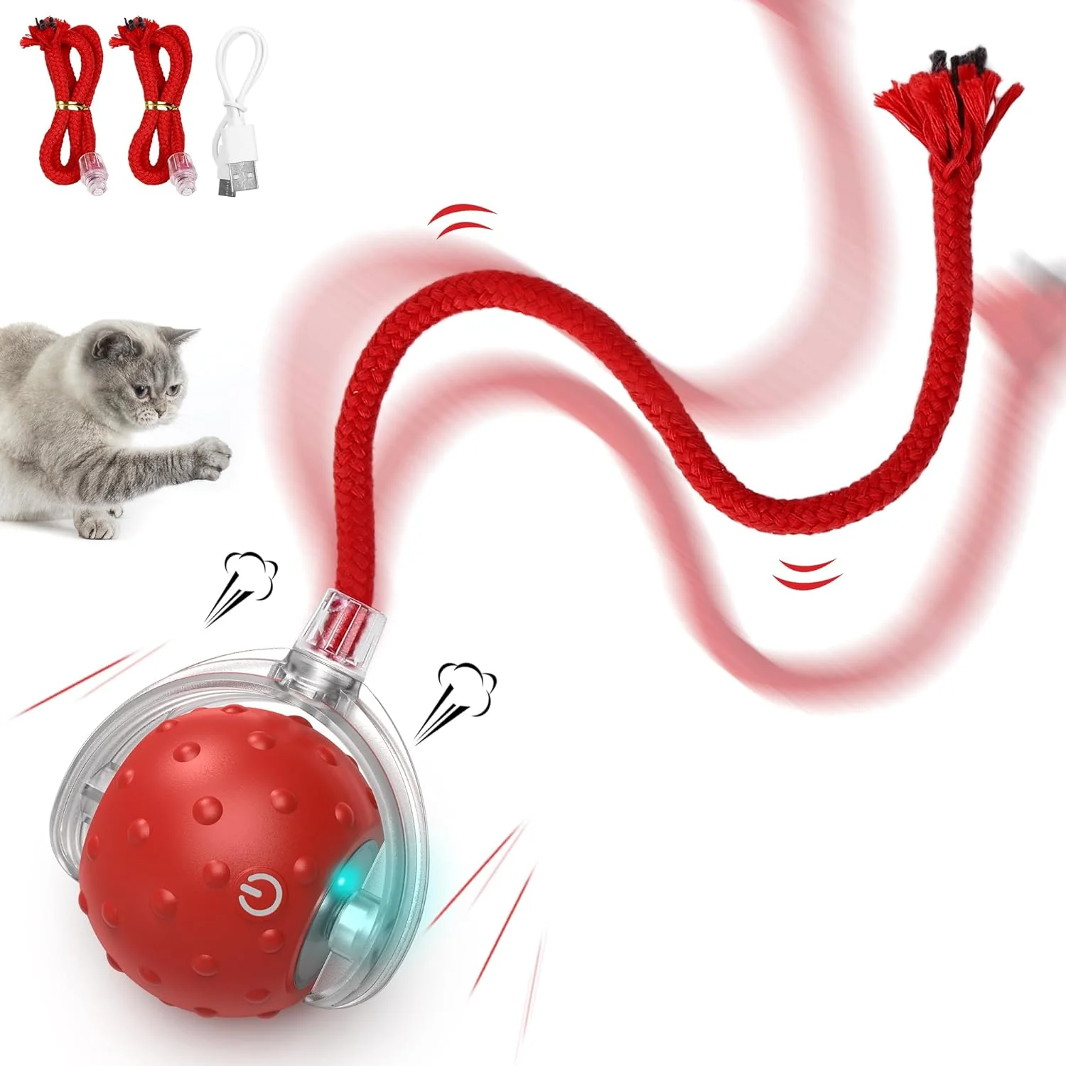 IOKHEIRA Interactive Cat Toys Ball: A Purr-fect Playmate for Your Feline Friend