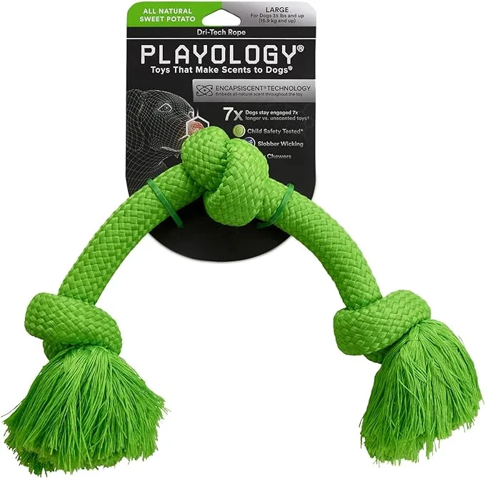 Playology Dri Tech Rope Dog Chew Toy